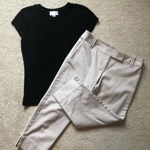 Loft 00P Capris/ black tee